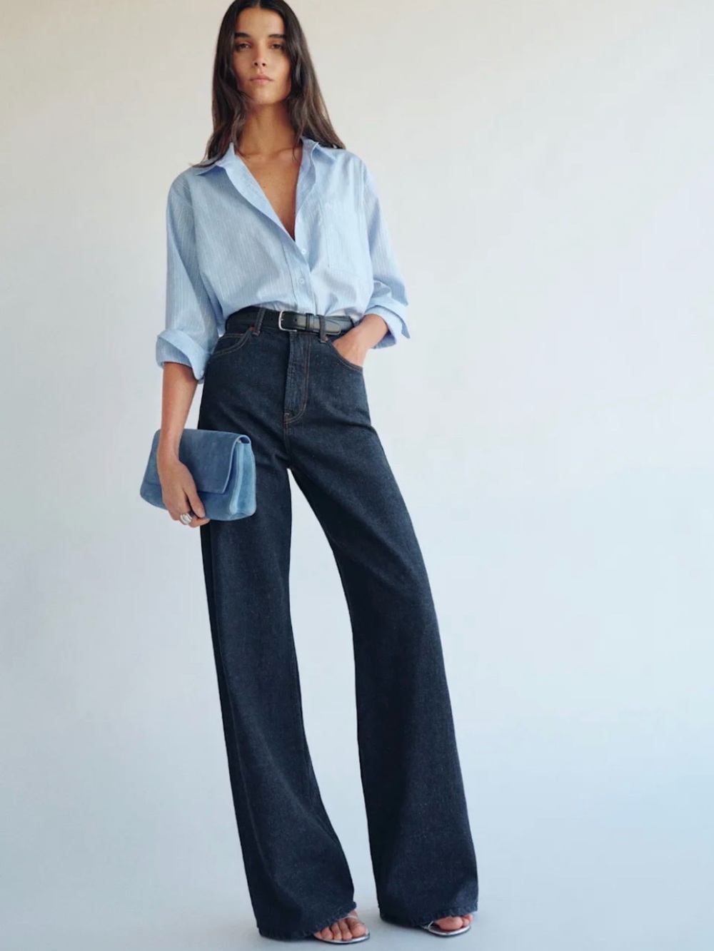 Reformation - Cary High Rise Slouchy Wide Leg Jeans